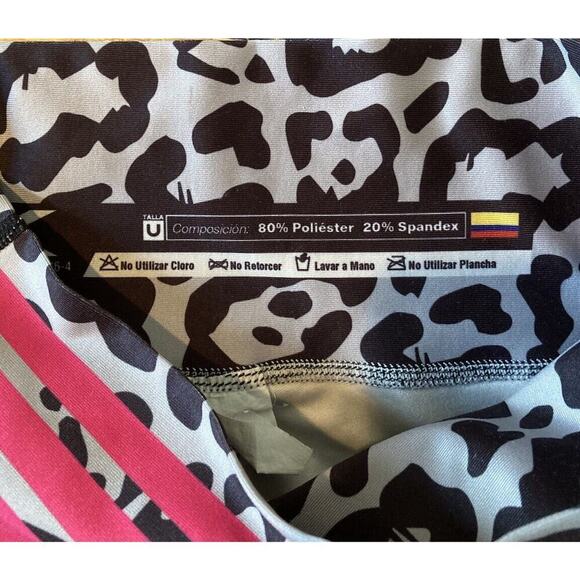 Kirios Cheetah Print Leggings Size Small Women’s Black Pink - Picture 4 of 9